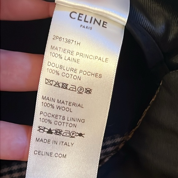 NWT CELINE Bootcut pants in checked wool - Picture 11 of 12